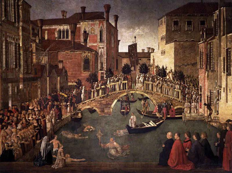 Gentile Bellini Miracle of the Cross at the Bridge of San Lorenzo oil painting picture